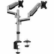 SIIG Dual Monitor Arm Desk Mount with Gas Spring, Holds Two 17"-32" Screens, Up
