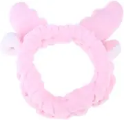 Gadpiparty Women Headband Wash Face Headband Makeup Hairband Elastic Antlers Headbands Pink