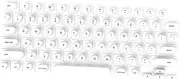 FVDPWYE Long Nails Keyboard Cover Skin, Keyboard Film, Silicone Raised Cover for Typing, White