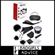 Adam & Eve Midnight Moods Collection 10 Piece Starters Bondage Kinks Kit Black