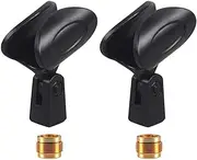 Microphone Clip Holder for Sennheiser Wireless Handheld Transmitters, Microphone Clamp Mount Black，2 Pack