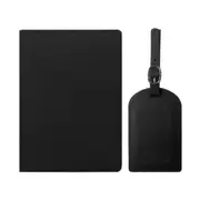 New Handmade Wallet Multifunctional Passport Bag Airline Ticket Clip Document Bag(Black)