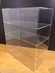 DS-Acrylic Countertop Display Case 16" x 8" x 19" Showcase Cabinet Shelves