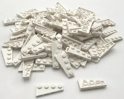 Lego 100 New White Wedges Plates 4 x 2 Right Pieces