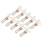 Tablecloth Clips, 55mm Carbon Steel Clamps for Fix Table Cloth, Rose Gold 25 Pcs