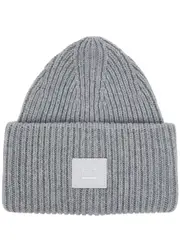 Acne Studios Pansy Ribbed Wool Beanie - Grey One Size