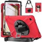 JSUSOU Case for Samsung Galaxy Tab A9+ 11 Inch 2023 with Screen Protector&Pen Holder Tab A9 Plus Case for Kids SM-X210/X215/X216 Shockproof Rugged Protective Case W/Stand Hand Shoulder Strap