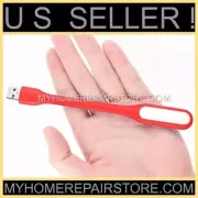 US SELLER —RED—FLEXIBLE— USB—LED LIGHT—4 COMPUTER—KEYBOARD —LAPTOP—PC—POWER BANK