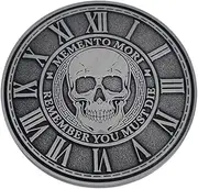 [Brigada Sales] Memento Mori Coin Silver Medallion Stoicism Gift Amor Fati Medal EDC Challenge Token Daily Reminder Pendant Momento Mori Daily Stoic Practice Memento Vivere