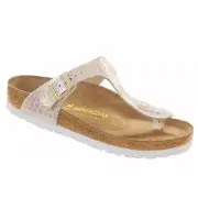CLEARANCE Birkenstock Birko Flor GIZEH Shiny Snake Cream KIDS BNIB 847433