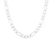 Silver 55cm Solid Figaro 3+1 Chain