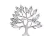 Pretty Silvertone Tree Brooch