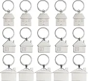 [NEETUE] Home Keychain, House Keychain, New Home Keychain, Closing Gifts for Home Buyers, Hotel Keychain, 3 Styles of a Total of 15 keychains, 5 House Key for Each Style.