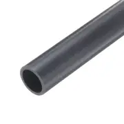PVC Rigid Round Pipe 20.6mm ID 26mm OD 9" Length Dark Grey, High Impact