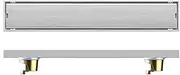 Invisible Shower Linear Drain with Double Drainage & Hair Catcher, Professional Shower Floor Drain Floor Drain for Kitchen Washroom Garage And Basement (Color : Brushed, Size : 90cm)