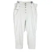 NWT J. Crew 10" Vintage Slim-Straight Jean in White Button Fly Size 35 NEW