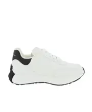 Alexander McQueen Sprint Runner Lace-Up Sneakers 38.5 White