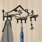 Iron SWEET HOME Hooks Black Coat Rack Multi-Purpose Wall Hooks Entryway