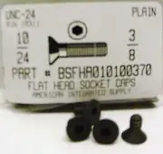 #10-24x3/8 Flat Head Hex Socket Cap Screws Alloy Steel Black (40)
