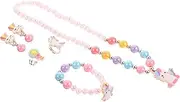 [SAFIGLE] Unicorn Necklace Bracelet Set Girls Jewelry Boys and Girls Pearl Jewelry Kit