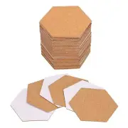 Cork Coasters for Drinks, Reusable Cup Mat Hexagon Cork Coasters Set for Home,