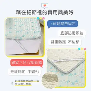 【FOCA】石墨烯抗菌透氣天然乳膠涼墊/涼蓆/多功能墊(雙人/加大/贈送同款式枕套x2)