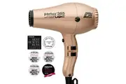 3x Parlux 385 Power Light Ceramic Ionic Hair Dryer Light Gold