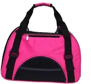 FONDOTIN Dog Carrier Bag Pet Outing Bag Mesh Soft-Sided Safe Comfortable Travel Handbag for Dogs Zippers Adjustable Straps s Size