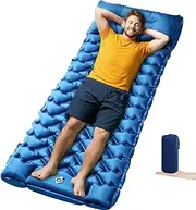 Oramoose Sleeping Pad, Waterproof Sleeping Pad for Camping with Pillow Built-in Foot Pump, Inflatable Sleeping Mat for Travel Backpacking Hiking Sleeping Bag Tent, Outdoor Adventure Camp Gear