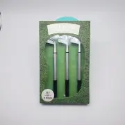 Pen Set Golf Gift, 3 Signature Golf Club Pens, Unique Golf Gifts, Office Supply