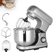Commercial Stand Mixer, 8-Speed Kitchen Mixer, with Egg-Beater, Dough Hook and Whisk, 10L Stainless Steel Dough Mixer, 2000W Household Stand Mixers, for Bakery Pizzeria Restaurant