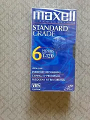 NEW Maxell Standard Grade T-120 Blank Video Recording Cassette VHS Tape 6 hours