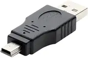 RUITEXUN Mini USB to USB Adapter, USB 2.0 Type A Male Plug to Mini USB Male Coupler Connector Adapter