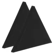 5.9" Triangle Canvas Board for Painting, 2 Pcs Blank Panels, Black