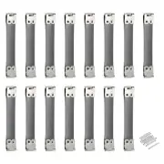Metal Internal Flex Frames, 15Pcs 100mm Hinges Spring Clip Hook (Silver Black)