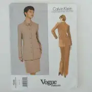 Vogue 1508 Calvin Klein Sewing Pattern UNCUT Jacket Skirt Pants for 36-40" Bust