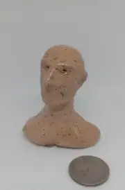 "Stoic 2" - Clay sculpture, hand made. Fired to Cone 5. Signed and glazed.