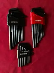 CRAFTSMAN ALLEN WRENCH'S SAE / METRIC SETS (SIZES BELOW) 36 PIECES
