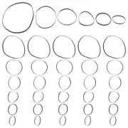 50 Pcs Tape Recorder Belt Rubbers for Cassette Player Drive Belts