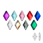 20Pcs Rhombus Rhinestones Flat Back Crystal Glass Strass 3D Nail Art Decoration