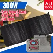 300 Watt Solar Blanket Mono Mat 12V 300W Folding Panel Kit Camping Charging USB