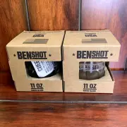 Two (2) Original BenShot "ESSENTIAL" Rocks Glasses 11oz Bourbon Whiskey