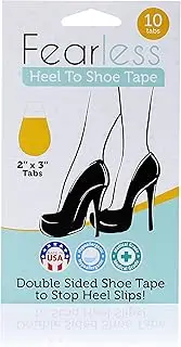 Fearless Tape Double Sided Heel to Shoe Tape to Keep Feet from Slipping in High Heels and Flats, Yellow, Large