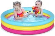 Inflatable Kiddie Pool 58'' x 13'' Ground Swimming Pool for Kids