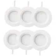 2.75" Wide 3000K Dimmable LED Puck Lights Kit, Plug-in 6-Pucks Kit White