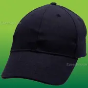 NEW PLAIN BLACK SOFT BASEBALL CURVED VISOR ADJUSTABLE CAP HAT