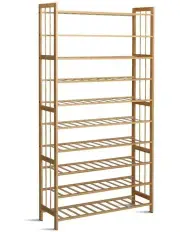 [Artiss] Bamboo Shoe Rack Storage 10-Tier 50 Pairs in Natural