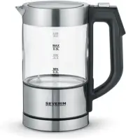 SEVERIN Digital Mini Glass Kettle, Compact Kettle with Temperature Selection, El