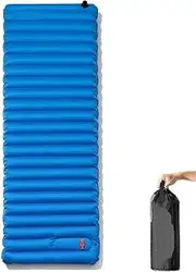 Camping Air Mat Thickness Portable Compressed Inflatable Pump Air Single Double Air Bed(Blue)