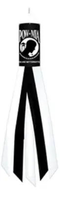 60" POW MIA WINDSOCK FLAG AMERICAN VETERANS MILITARY OUTDOOR INDOOR